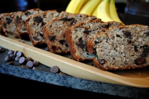 Bangin’ Whole Wheat Banana Oatmeal Chocolate Chip Bread