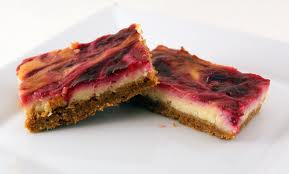 Lower Fat Raspberry Cheesecake Bars